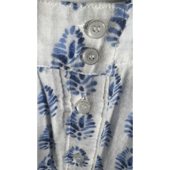 Lake Hamptons Nightgown Gauze Cotton Blend Blue & White Floral Size XXS - Picture 6 of 10